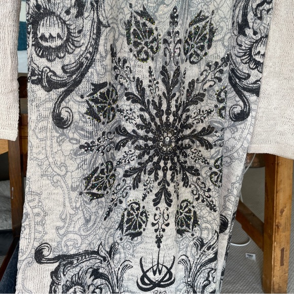 Vocal open front, embellished duster cardigan - Picture 7 of 9